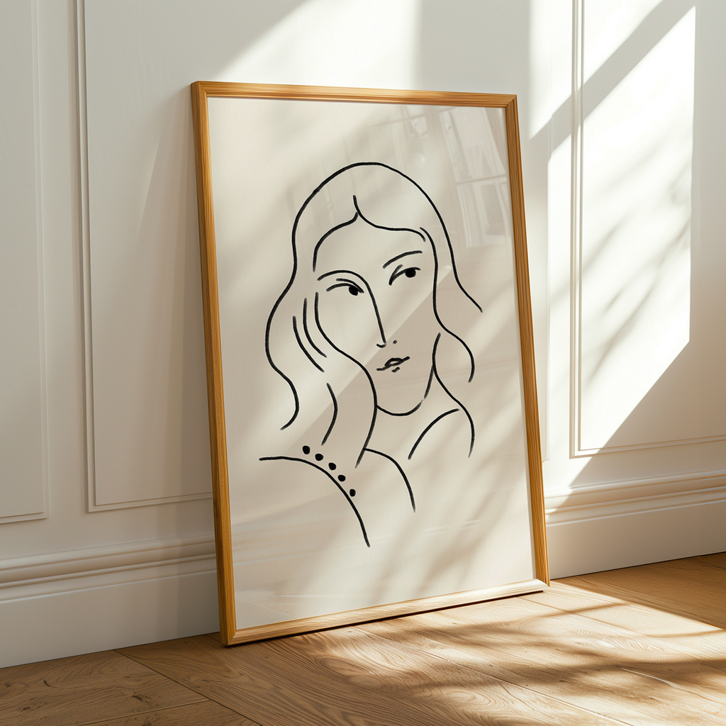 Portretul Unei Fete Print de Artă
