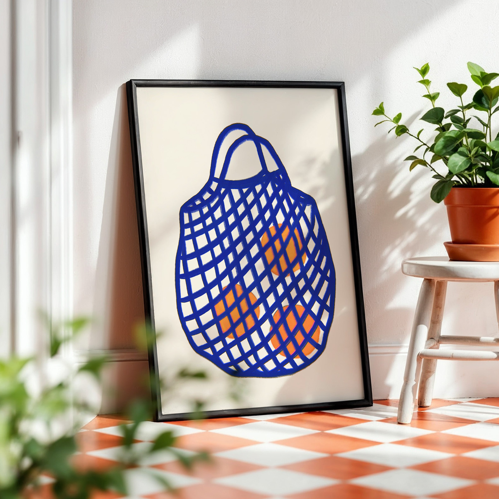 Sacoșă cu Portocale Print de Artă