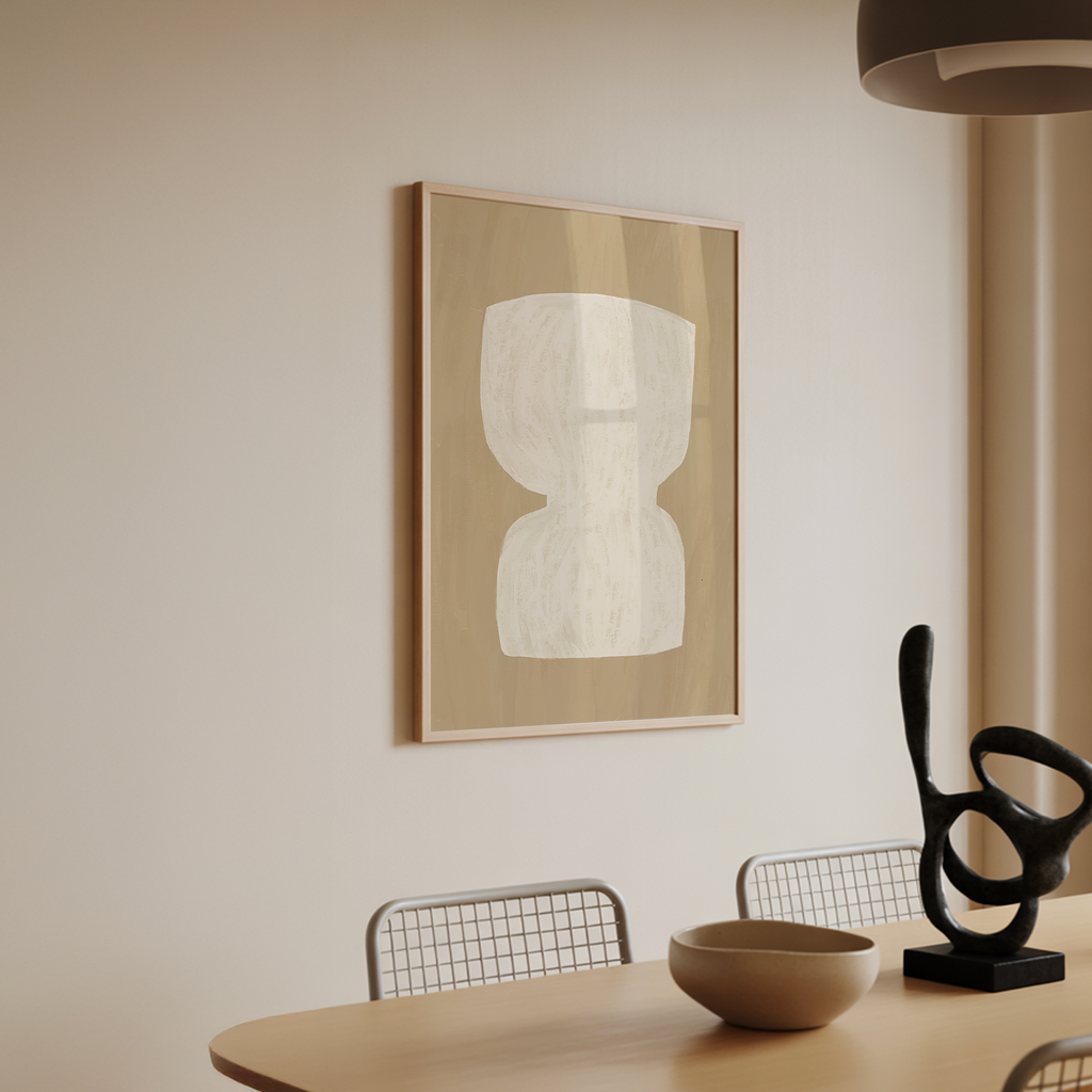 Minimalist Painted Vase Print de Artă