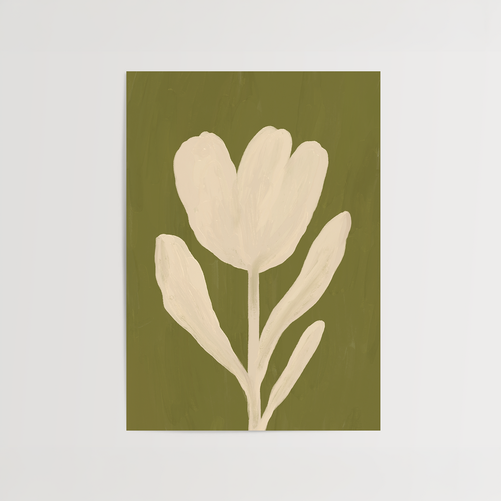 Minimalist Painted Tulip Print de Artă