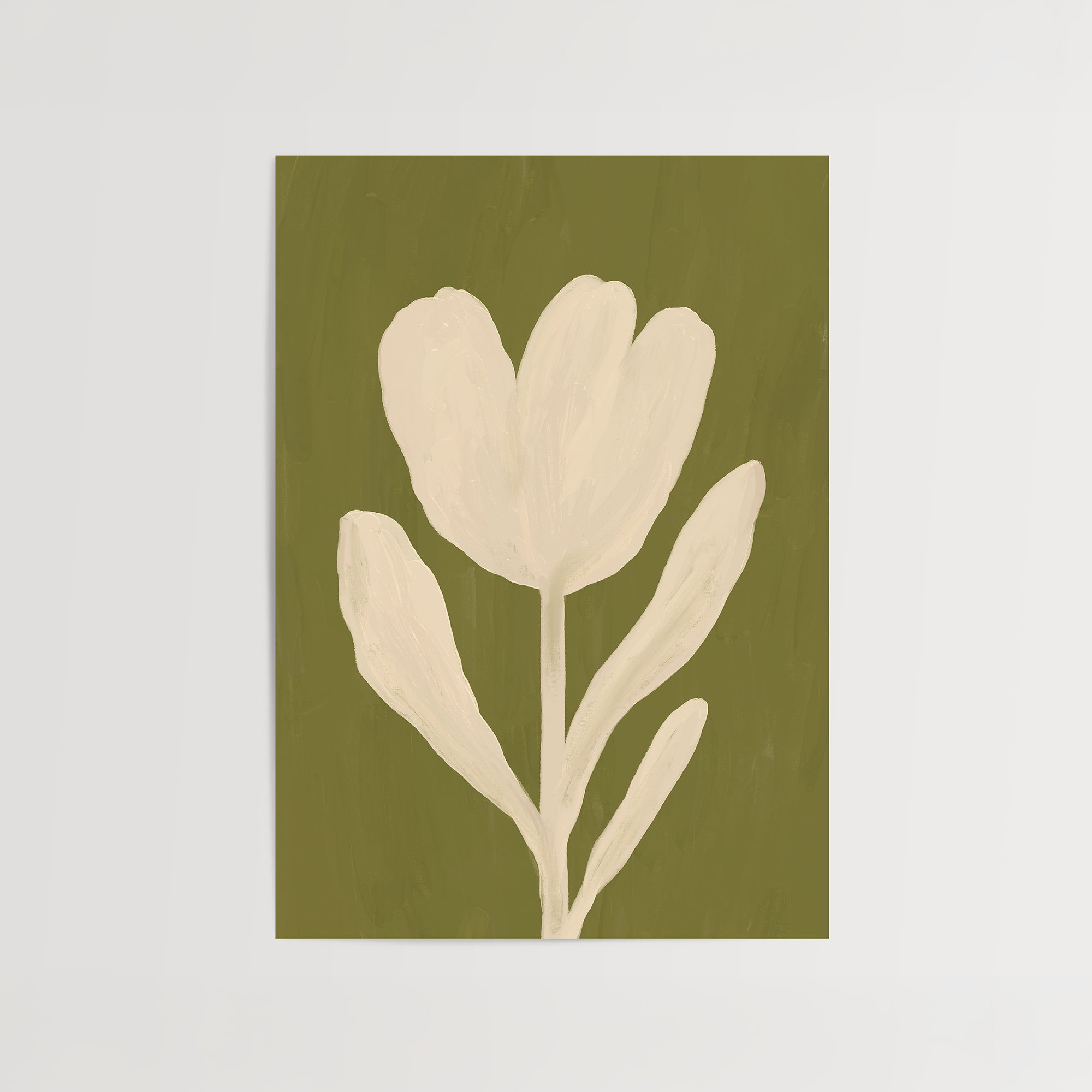 Minimalist Painted Tulip Print de Artă