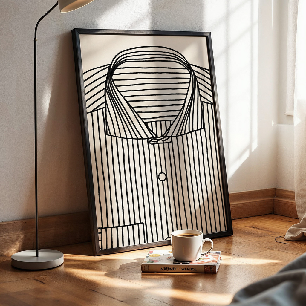 Cămasă în Dungi Print de Artă