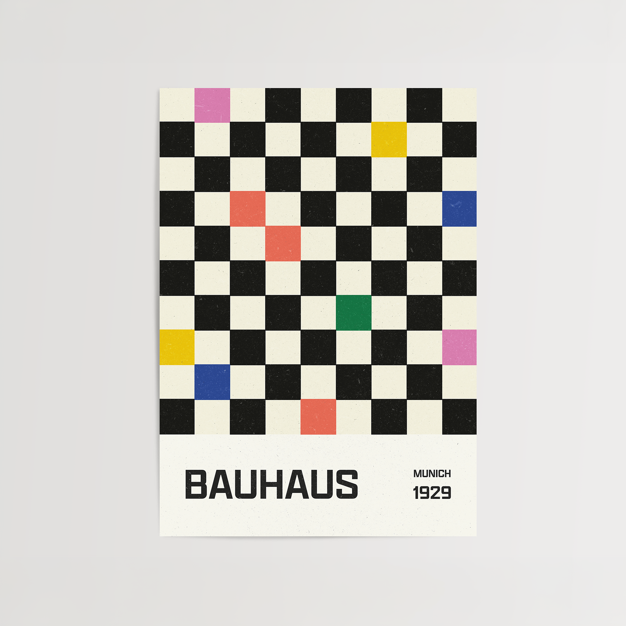 Bauhaus Checkerboard Print de Artă