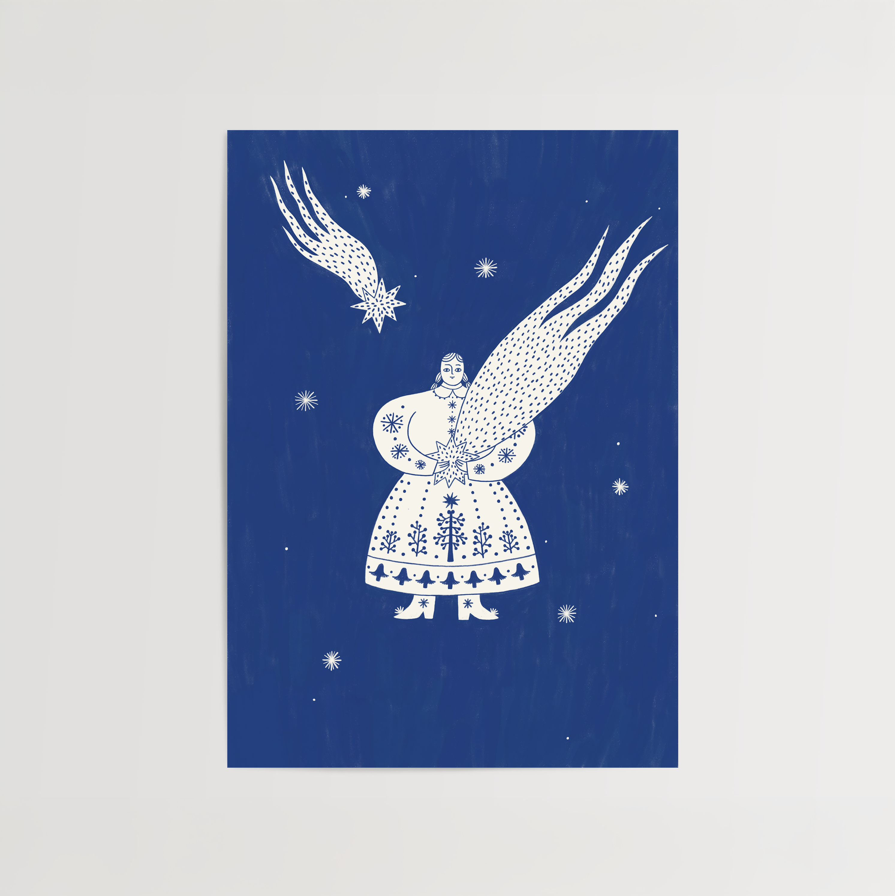 Celestial Folk -  Girl Star Guardian Print de Artă
