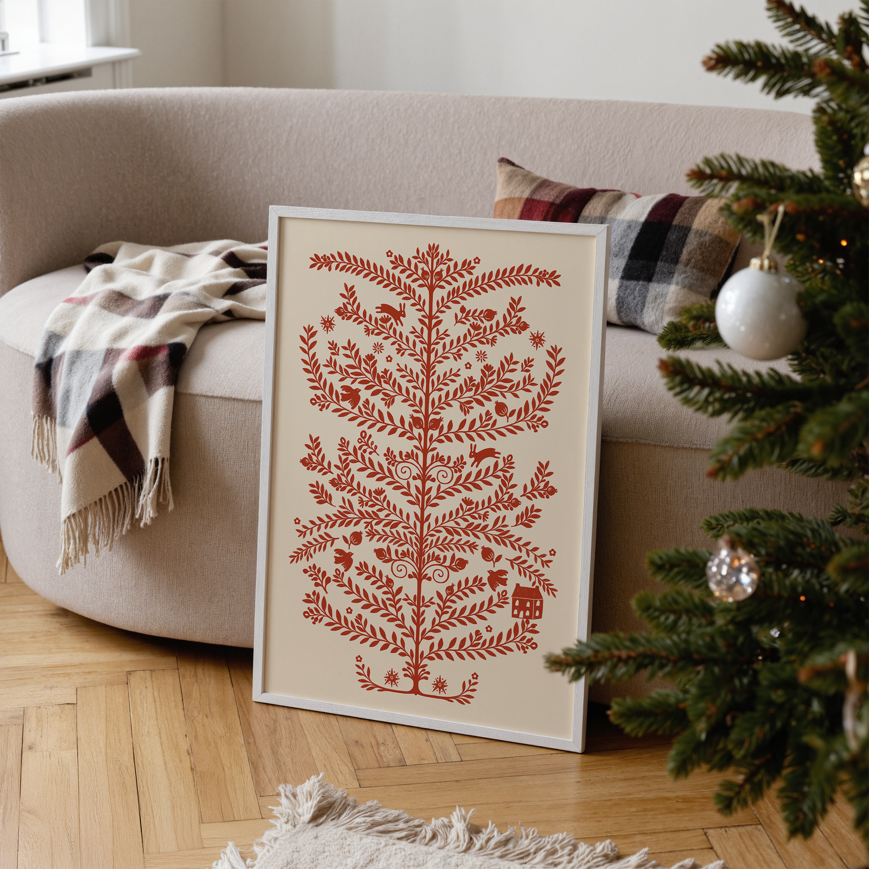 Scandinavian Folk Tree Print