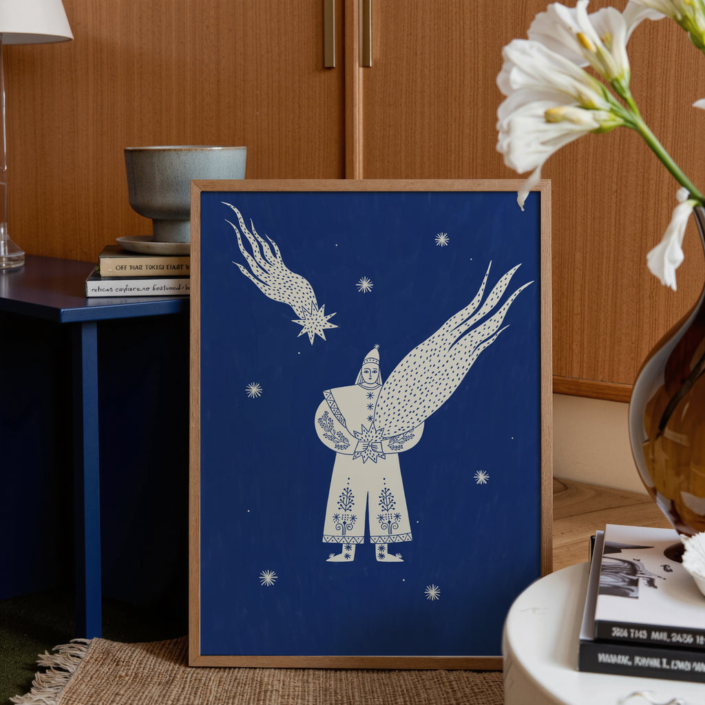 Celestial Folk -  Boy Star Guardian Print de Artă