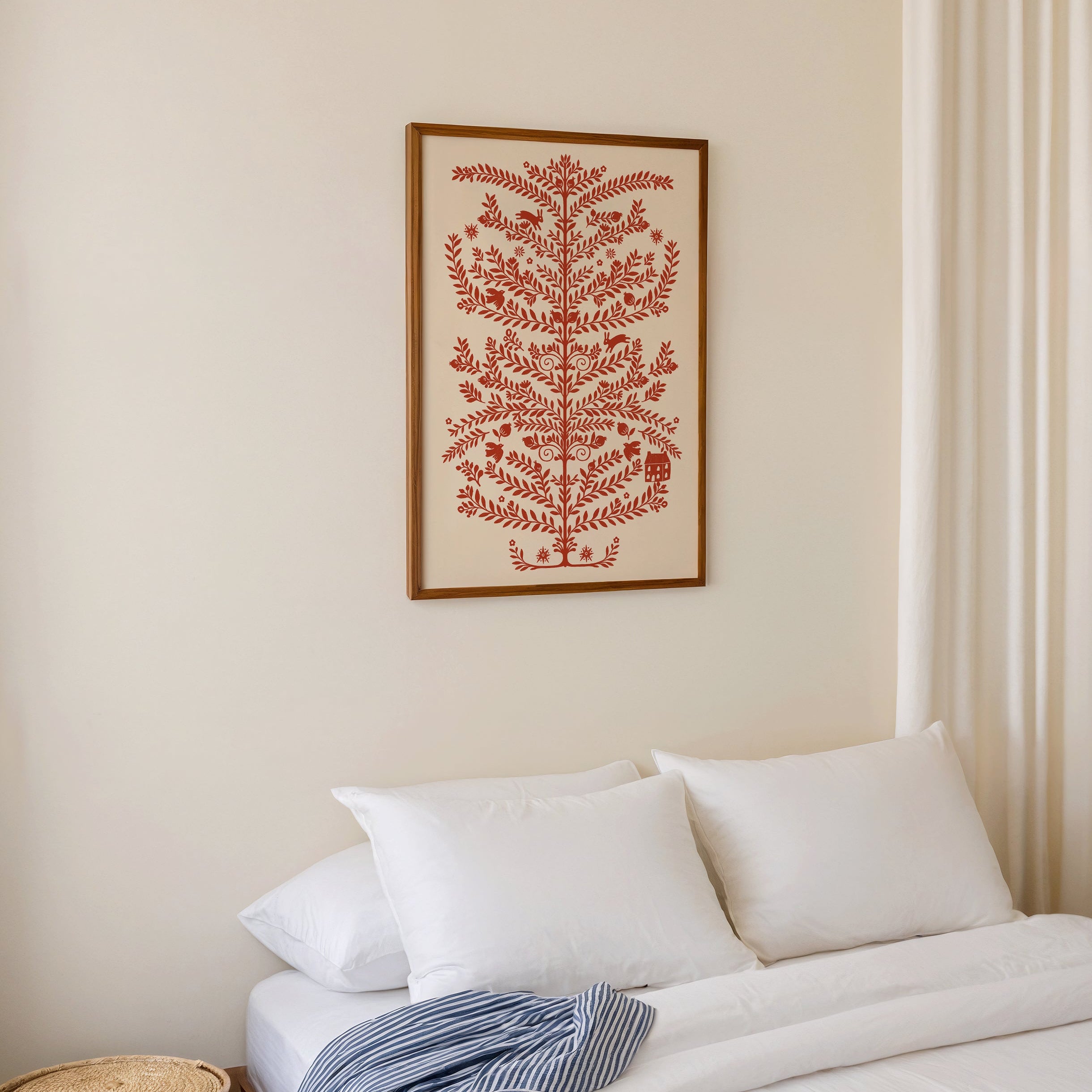 Scandinavian Folk Tree Print de Artă