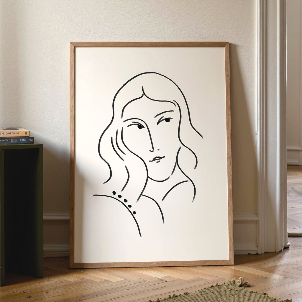 Portretul Unei Fete Print de Artă