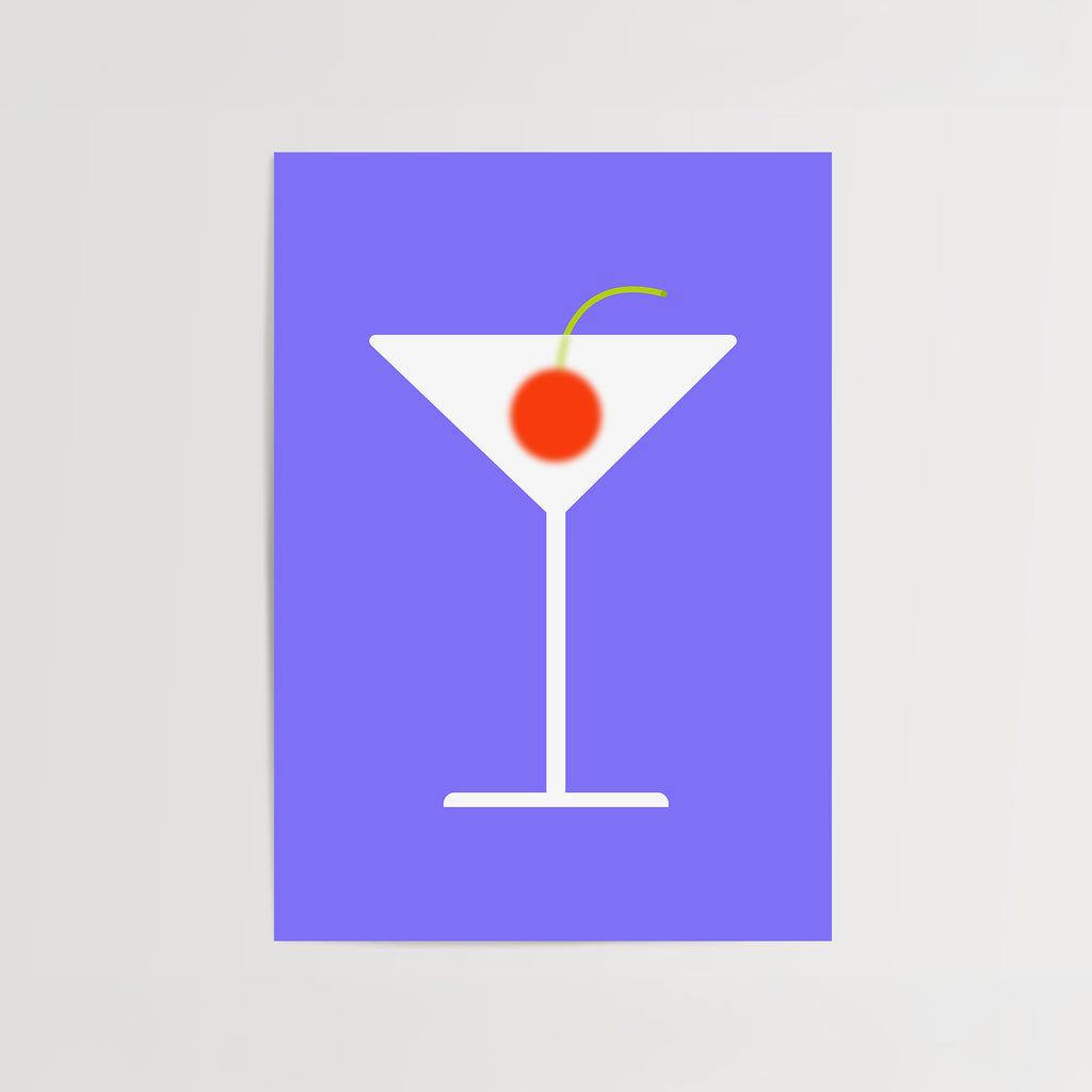 Cherry Cocktail Print de Artă
