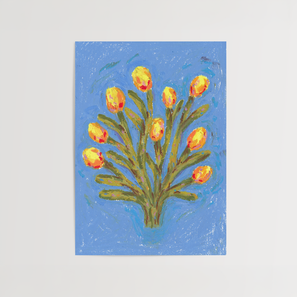 Flori în Pastel Print de Artă