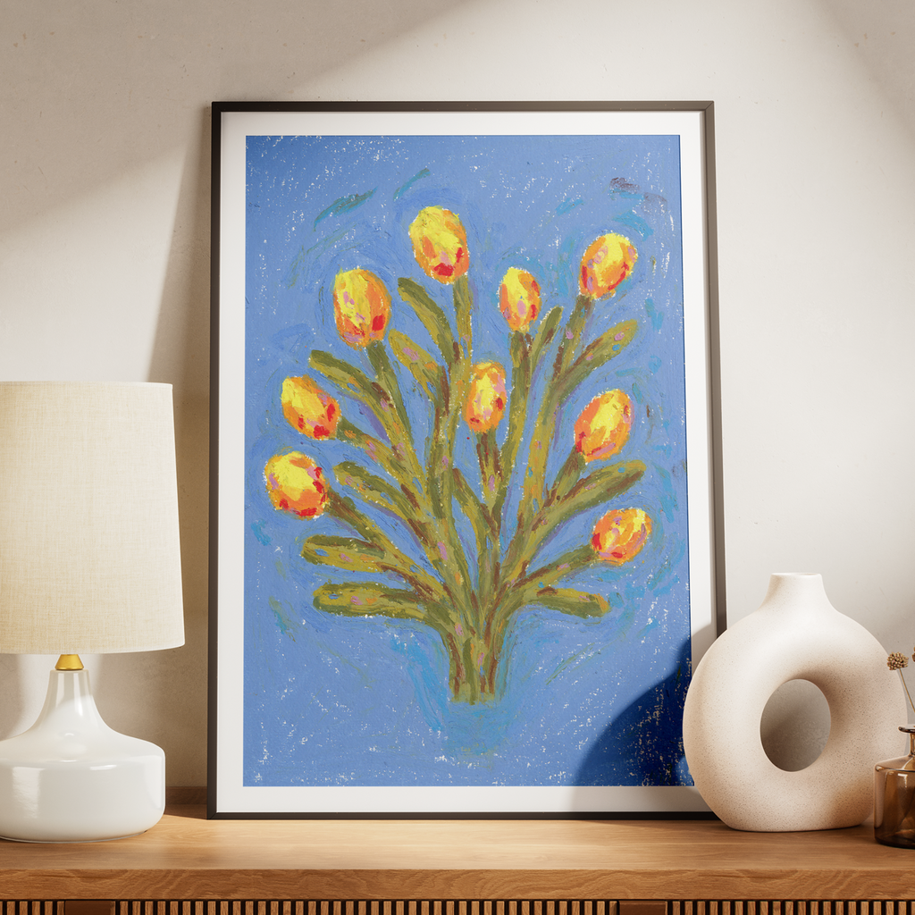 Flori în Pastel Print de Artă