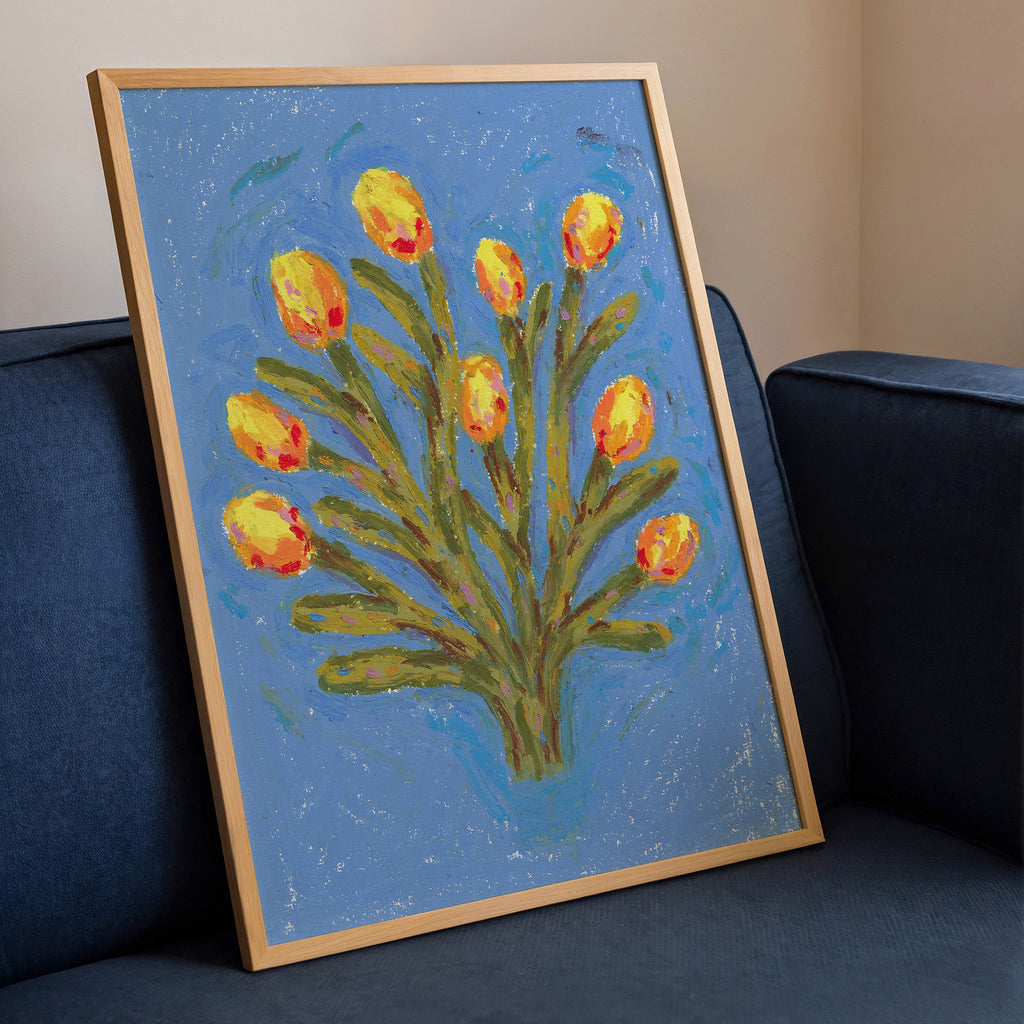 Flori în Pastel Print de Artă