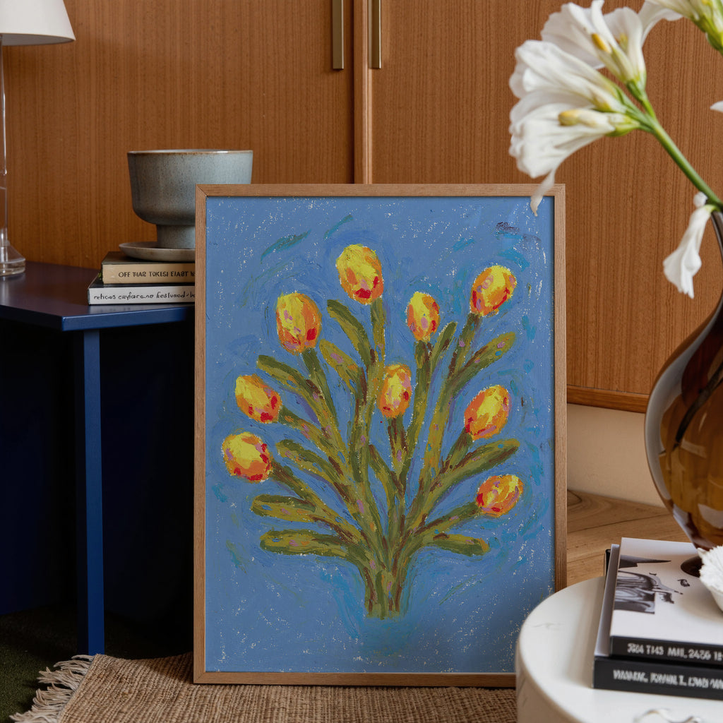 Flori în Pastel Print de Artă