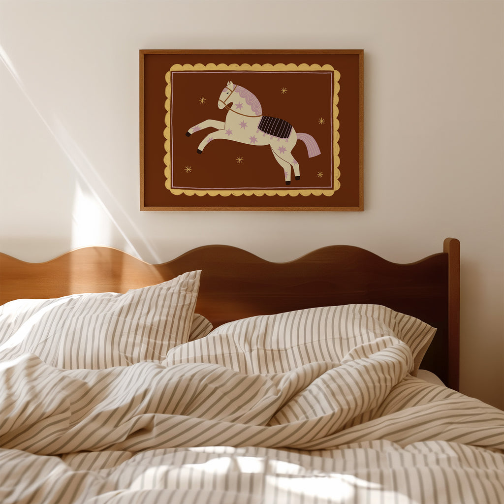 Căluț Nărăvaș Roz Print de Artă