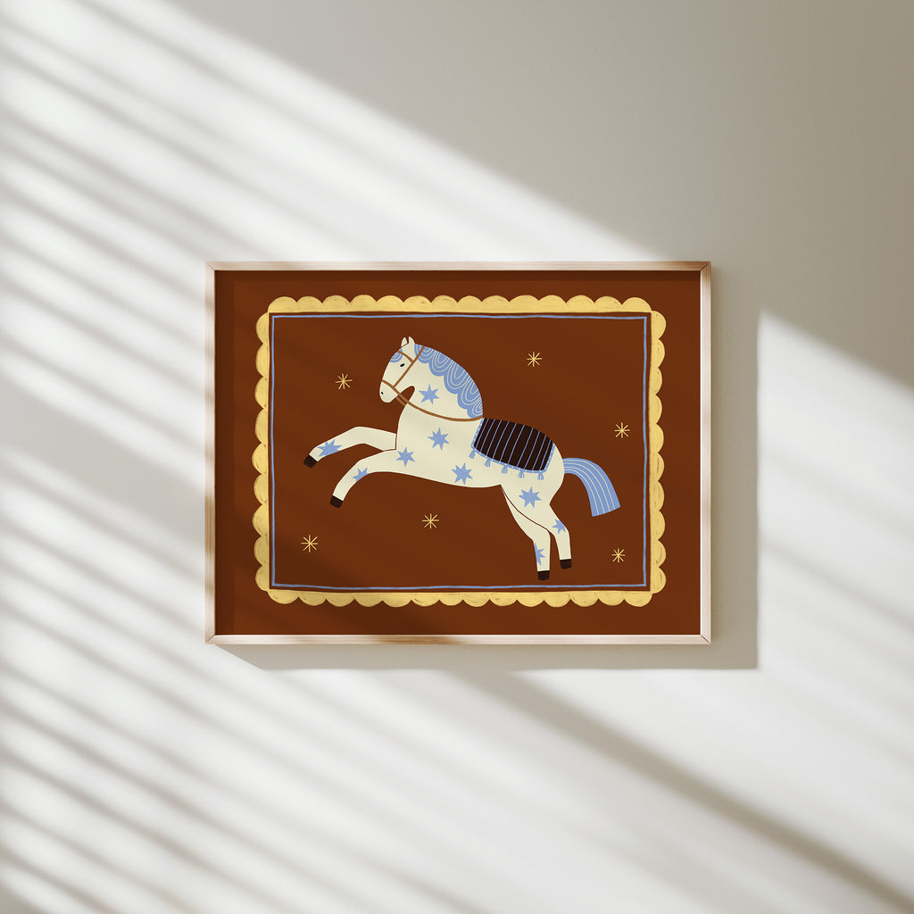 Căluț Nărăvaș Bleu Print de Artă
