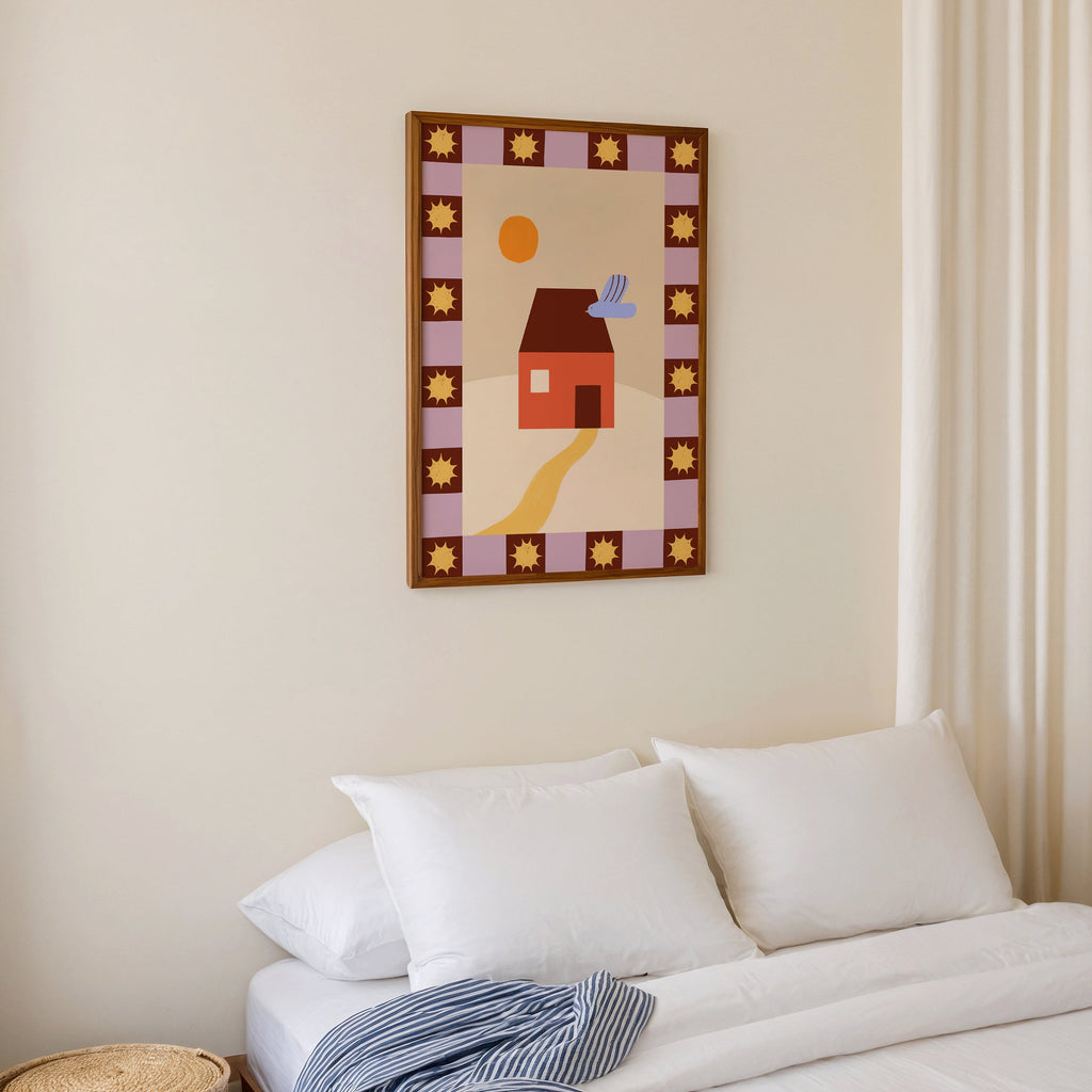 Whimsical House by Day Print de Artă