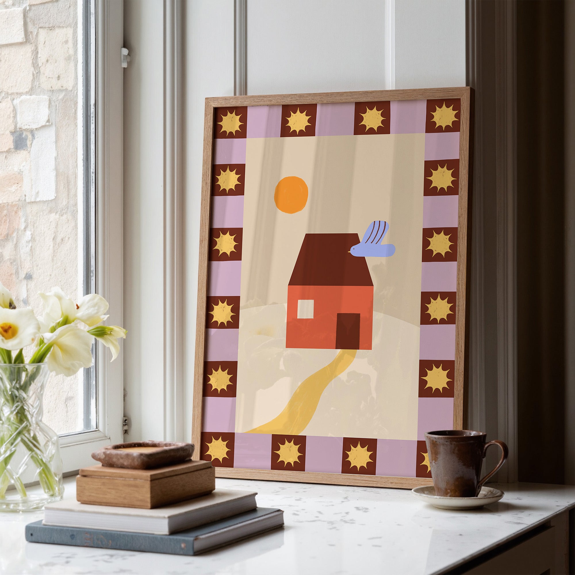 Whimsical House by Day Print de Artă