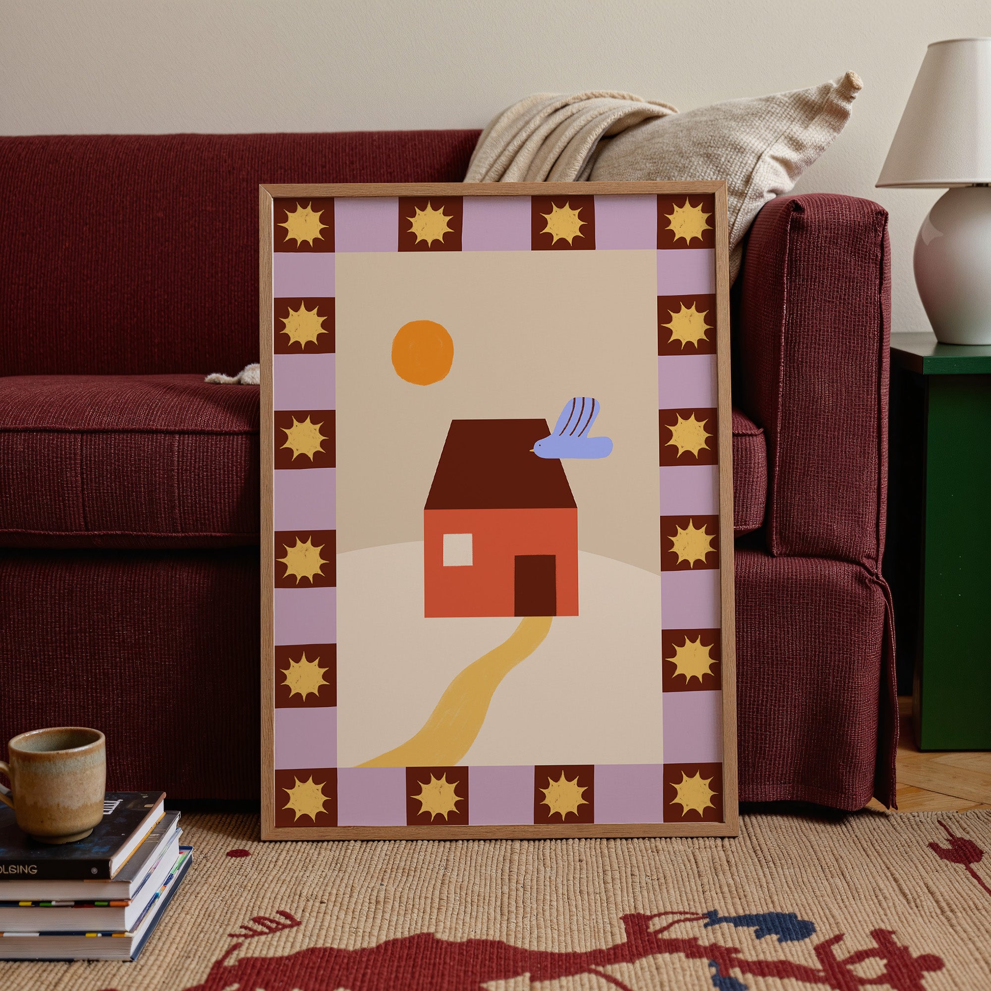 Whimsical House by Day Print de Artă