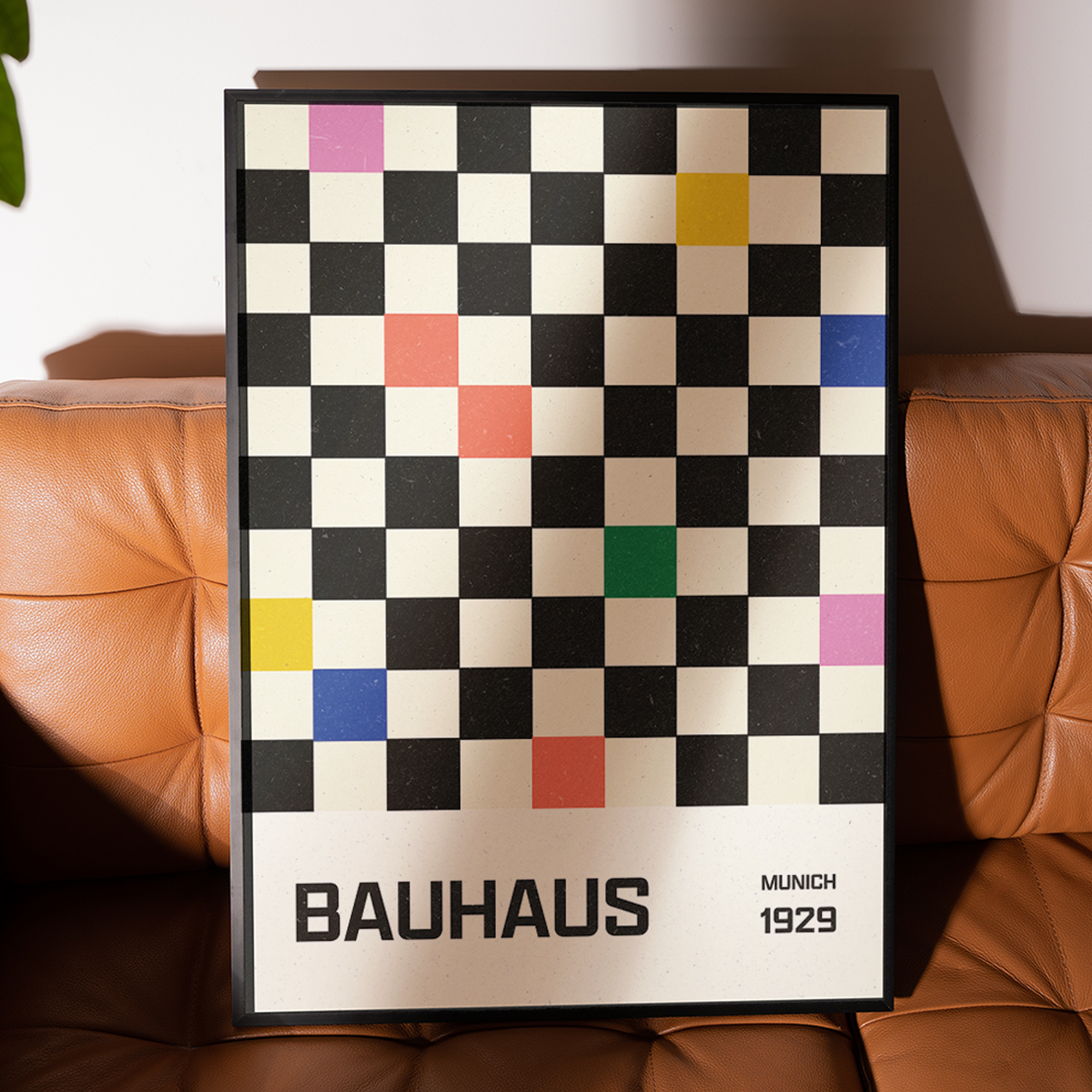Bauhaus Checkerboard Print de Artă