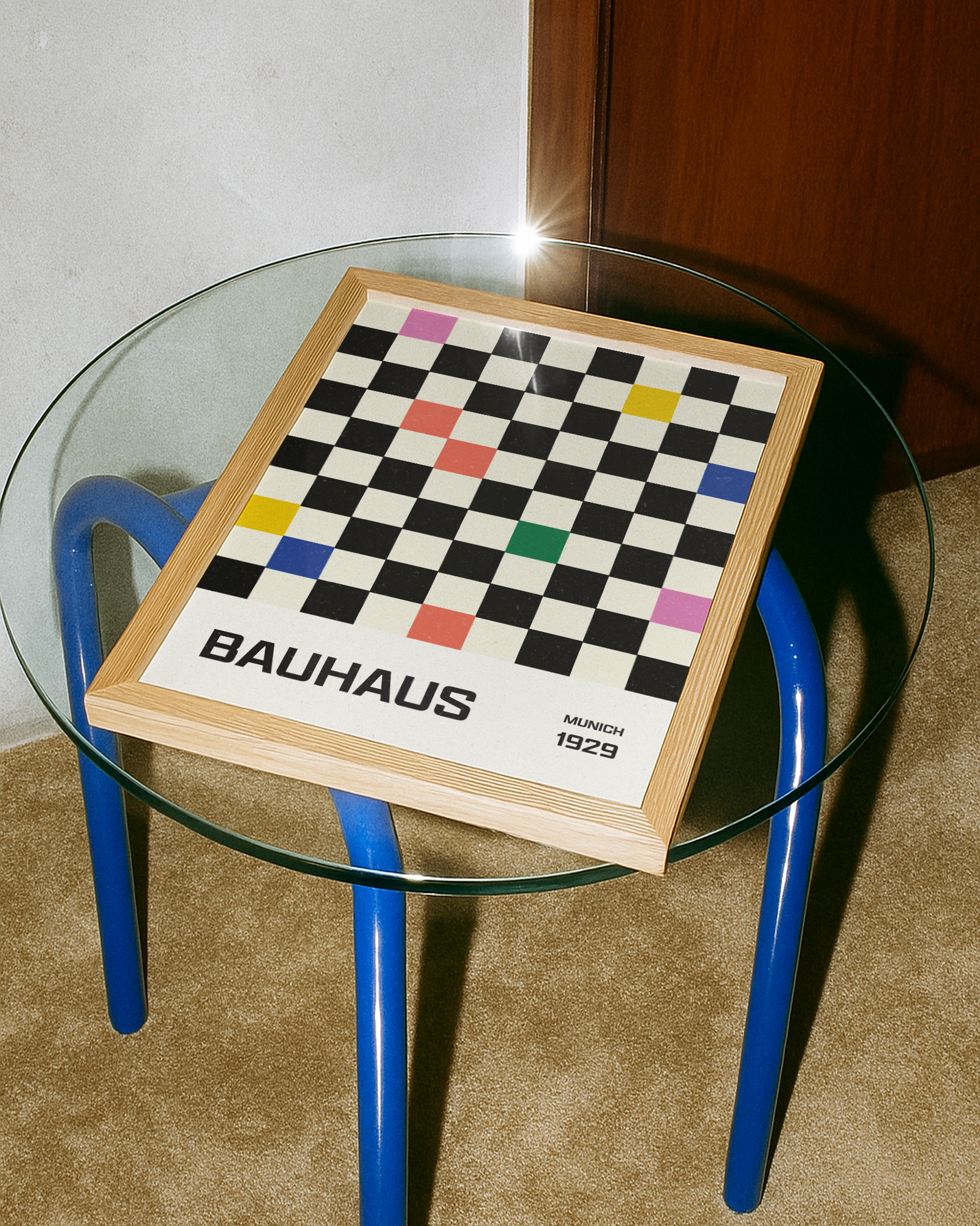 Bauhaus Checkerboard Print de Artă
