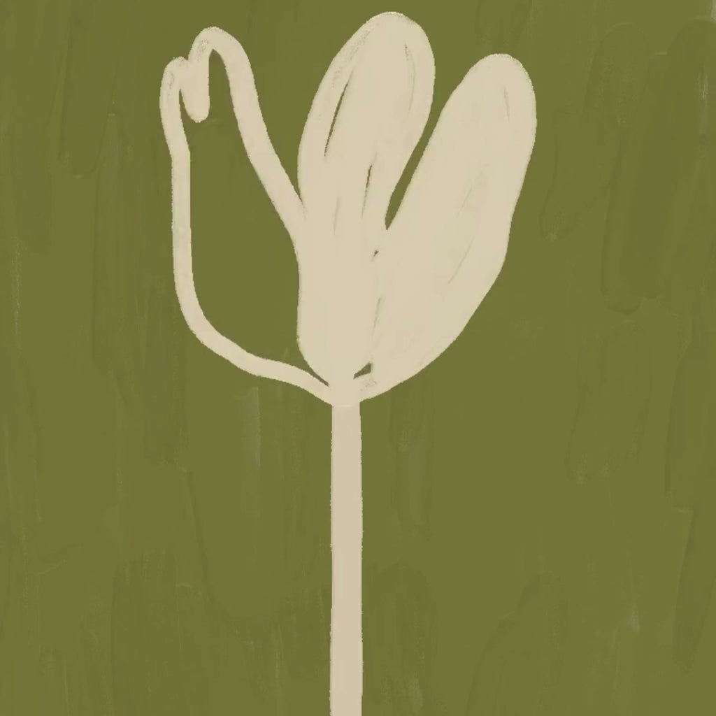 Minimalist Painted Tulip Print de Artă