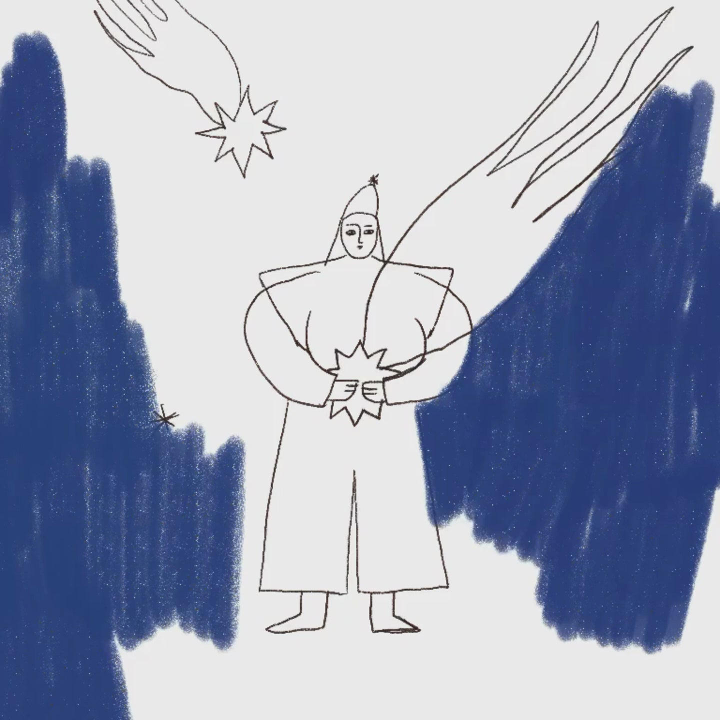 Celestial Folk -  Boy Star Guardian Print de Artă